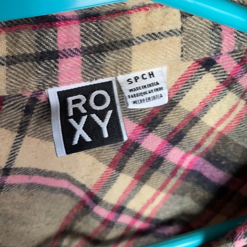 Roxy Plaid Button Down - Picture 2 of 4